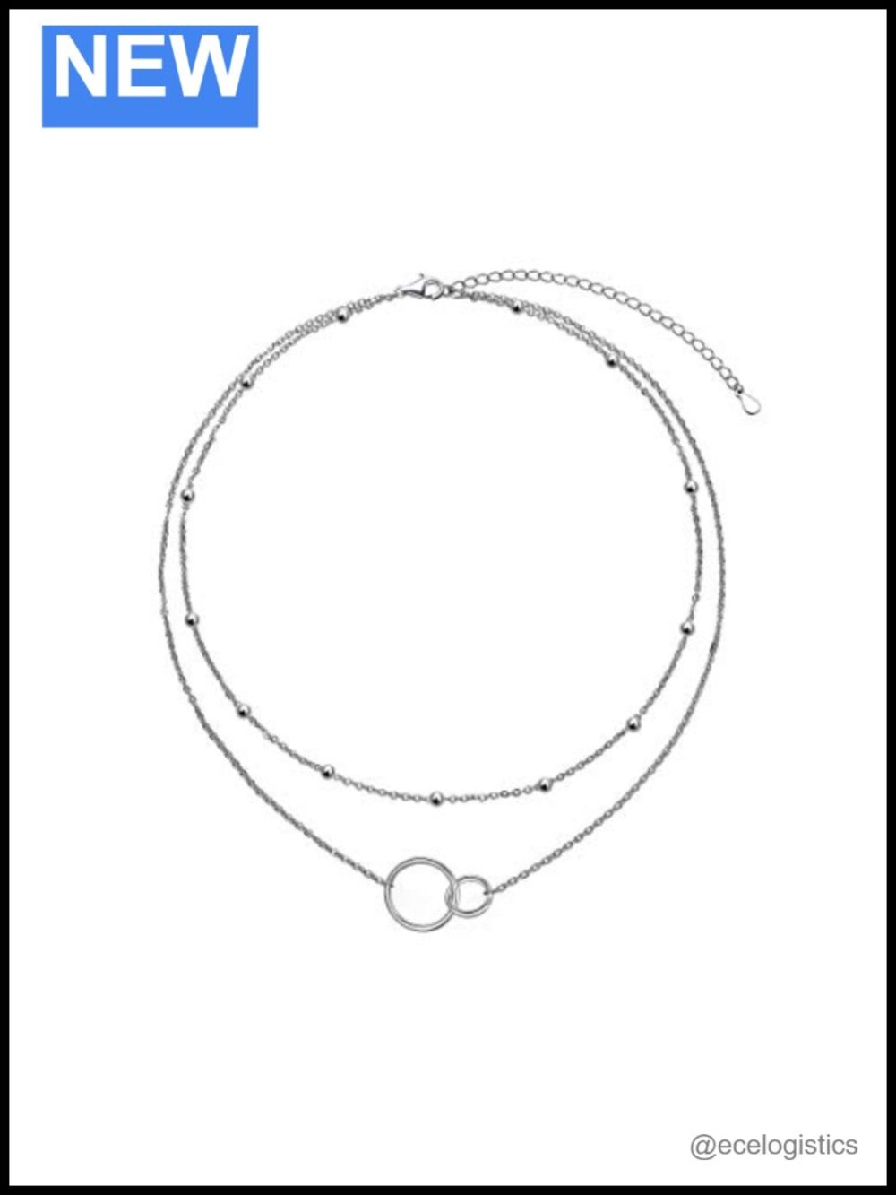 S925 Sterling Silver Dainty Rolo Chain Choker Necklace Adjustable